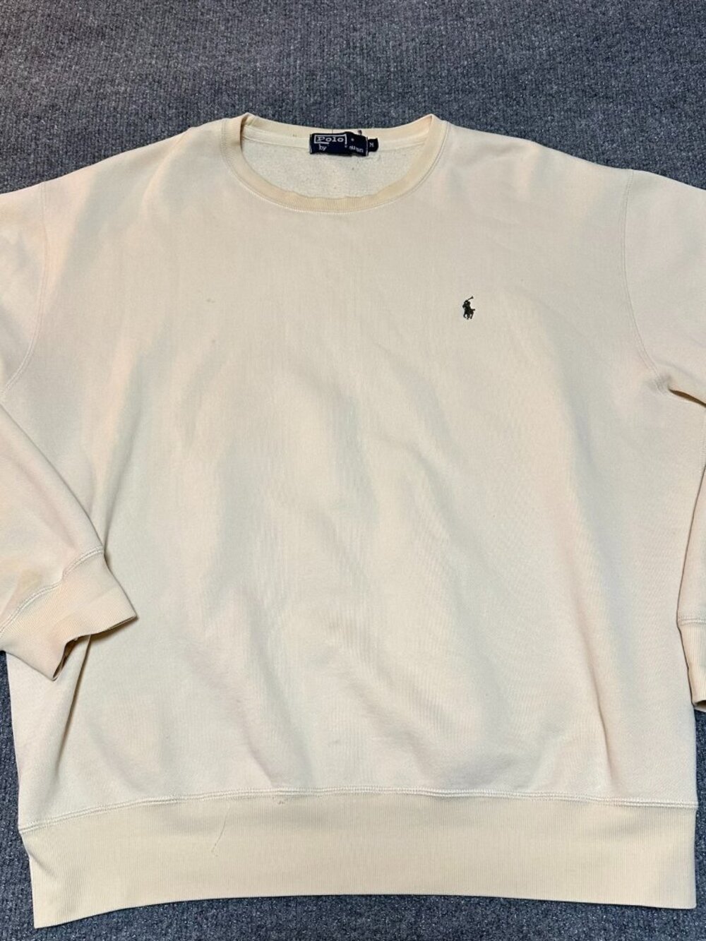 Polo Ralph Lauren Medium Tan Pullover Longslleve Sweater Vintage